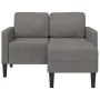 Sofá de 2 plazas con chaise longue en forma L gris claro 125 cm by , Sofas - Ref: Foro24-4107076, Price: 230,86 €, Discount: %