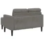 Sofá de 2 plazas con chaise longue en forma L gris claro 125 cm by , Sofas - Ref: Foro24-4107076, Price: 230,86 €, Discount: %