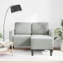 Sofá de 2 plazas con chaise longue en forma L gris claro 125 cm by , Sofas - Ref: Foro24-4107069, Price: 232,44 €, Discount: %