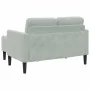 Sofá de 2 plazas con chaise longue en forma L gris claro 125 cm by , Sofas - Ref: Foro24-4107069, Price: 232,44 €, Discount: %