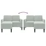 Sofá de 2 plazas con chaise longue en forma L gris claro 125 cm by , Sofas - Ref: Foro24-4107069, Price: 232,44 €, Discount: %