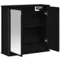Mueble de baño de pared con espejo roble negro 60x21x60 cm von , Badezimmerwaschtische - Ref: Foro24-861897, Preis: 69,30 €, ...