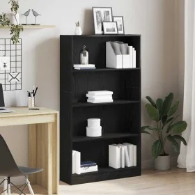 Estantería de 4 niveles de roble negro 80x24x143 cm von , Bücherregale und Regale - Ref: Foro24-862002, Preis: 80,61 €, Rabat...