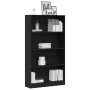 Estantería de 4 niveles de roble negro 80x24x143 cm by , Bookcases and shelves - Ref: Foro24-862002, Price: 80,61 €, Discount: %