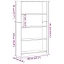Estantería de 4 niveles de roble negro 80x24x143 cm by , Bookcases and shelves - Ref: Foro24-862002, Price: 80,61 €, Discount: %
