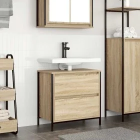 Mueble de baño con lavabo y cajones roble Sonoma 60x34,5x60 cm von , Badezimmerwaschtische - Ref: Foro24-861883, Preis: 64,61...