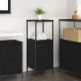 Mueble de baño con estantes roble negro 36x35x95 cm de , Tocadores de baño - Ref: Foro24-861912, Precio: 53,16 €, Descuento: %
