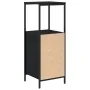 Mueble de baño con estantes roble negro 36x35x95 cm de , Tocadores de baño - Ref: Foro24-861912, Precio: 53,16 €, Descuento: %