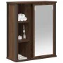Mueble de baño de pared con espejo roble marrón 50x21x60 cm de , Tocadores de baño - Ref: Foro24-861906, Precio: 62,65 €, Des...