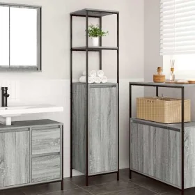 Mueble de baño con estantes gris Sonoma 36x35x165 cm by , bathroom vanities - Ref: Foro24-861910, Price: 73,00 €, Discount: %