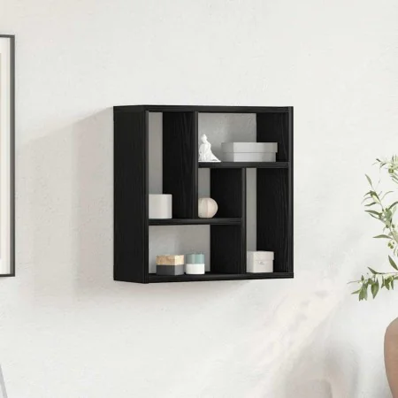 Estante de pared de madera ingeniería roble negro 45x16x45 cm de , Estantes y estanterías - Ref: Foro24-862511, Precio: 32,26...