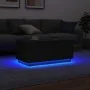 Mesa de centro con luces LED roble negro 90x50x40 cm by , Coffee table - Ref: Foro24-862260, Price: 91,61 €, Discount: %