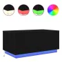 Mesa de centro con luces LED roble negro 90x50x40 cm by , Coffee table - Ref: Foro24-862260, Price: 91,61 €, Discount: %