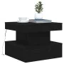Mesa de centro con luces LED roble negro 50x50x40 cm de , Mesas de centro - Ref: Foro24-862255, Precio: 69,79 €, Descuento: %