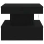 Mesa de centro con luces LED roble negro 50x50x40 cm de , Mesas de centro - Ref: Foro24-862255, Precio: 69,79 €, Descuento: %