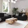 Juego de sofás con cojines 2 piezas tela negro by , Sofas - Ref: Foro24-3324693, Price: 467,07 €, Discount: %