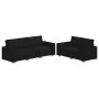 Juego de sofás con cojines 2 piezas tela negro by , Sofas - Ref: Foro24-3324693, Price: 467,07 €, Discount: %