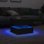 Mesa de centro con luces LED roble negro 50x50x40 cm de , Mesas de centro - Ref: Foro24-862257, Precio: 81,29 €, Descuento: %
