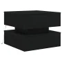 Mesa de centro con luces LED roble negro 50x50x40 cm de , Mesas de centro - Ref: Foro24-862257, Precio: 81,29 €, Descuento: %