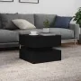 Mesa de centro con luces LED roble negro 50x50x40 cm de , Mesas de centro - Ref: Foro24-862257, Precio: 81,29 €, Descuento: %