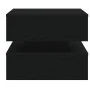 Mesa de centro con luces LED roble negro 50x50x40 cm de , Mesas de centro - Ref: Foro24-862257, Precio: 81,29 €, Descuento: %