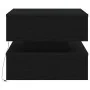Mesa de centro con luces LED roble negro 50x50x40 cm de , Mesas de centro - Ref: Foro24-862257, Precio: 81,29 €, Descuento: %