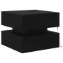 Mesa de centro con luces LED roble negro 50x50x40 cm de , Mesas de centro - Ref: Foro24-862257, Precio: 81,29 €, Descuento: %