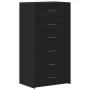 Aparador con 6 cajones roble negro 50x34x96cm madera ingeniería von , Sideboards - Ref: Foro24-862442, Preis: 122,71 €, Rabat...