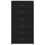 Aparador con 6 cajones roble negro 50x34x96cm madera ingeniería von , Sideboards - Ref: Foro24-862442, Preis: 122,71 €, Rabat...