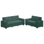 Juego de sofás con cojines 2 piezas terciopelo verde oscuro by , Sofas - Ref: Foro24-3324702, Price: 460,45 €, Discount: %