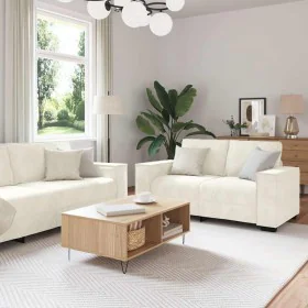 Juego de sofás con cojines 3 piezas terciopelo crema von , Sofas - Ref: Foro24-3324626, Preis: 638,50 €, Rabatt: %