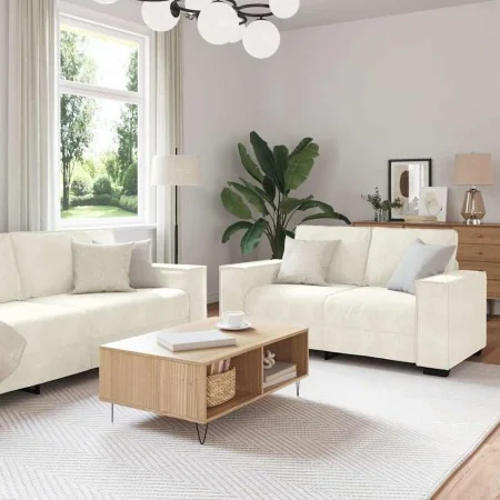 Juego de sofás con cojines 3 piezas terciopelo crema von , Sofas - Ref: Foro24-3324626, Preis: 638,50 €, Rabatt: %