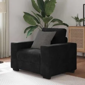 Sillón de terciopelo negro 60 cm de , Sofás - Ref: Foro24-4105103, Precio: 168,32 €, Descuento: %
