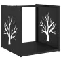 Leñero negro 40x40x40 cm Acero laminado en frío by , Firewood bags and holders - Ref: Foro24-864243, Price: 47,80 €, Discount: %