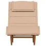 Tumbona mecedora con cojín de madera maciza de acacia de , Tumbonas - Ref: Foro24-4103884, Precio: 138,01 €, Descuento: %