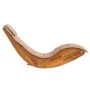 Tumbona mecedora con cojín de madera maciza de acacia de , Tumbonas - Ref: Foro24-4103884, Precio: 138,01 €, Descuento: %