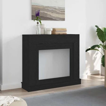 VidaXL Marco para chimenea madera ingeniería roble negro 100x30x87,5cm von , Zubehör für Holzöfen und Kamine - Ref: Foro24-86...