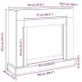 VidaXL Marco para chimenea madera ingeniería roble negro 100x30x87,5cm von , Zubehör für Holzöfen und Kamine - Ref: Foro24-86...