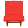 Tumbona mecedora con cojín de madera maciza de acacia de , Tumbonas - Ref: Foro24-4103886, Precio: 146,97 €, Descuento: %