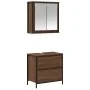 Set de muebles baño 2 pzas madera contrachapada marrón roble by , Bathroom furniture - Ref: Foro24-3328368, Price: 124,93 €, ...