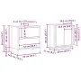 Set de muebles baño 2 pzas madera contrachapada marrón roble by , Bathroom furniture - Ref: Foro24-3328368, Price: 124,93 €, ...
