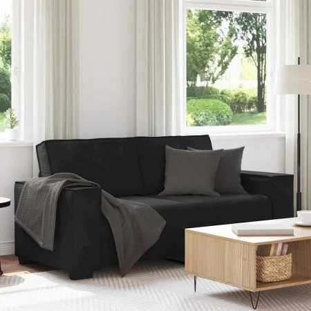 Sofá de 2 plazas terciopelo negro 140 cm by , Sofas - Ref: Foro24-4105025, Price: 216,05 €, Discount: %