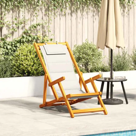 Silla de playa plegable con reposabrazos gris claro von , Gartenstühle - Ref: Foro24-4108068, Preis: 85,55 €, Rabatt: %