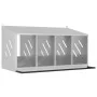 Nido para gallinas con 4 compartimentos plateado galvanizado by , Cages and habitats for small animals - Ref: Foro24-864344, ...