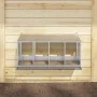 Nido para gallinas con 4 compartimentos plateado galvanizado by , Cages and habitats for small animals - Ref: Foro24-864344, ...