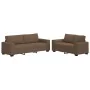 Juego de sofás con cojines 2 piezas tela marrón by , Sofas - Ref: Foro24-3324735, Price: 468,61 €, Discount: %