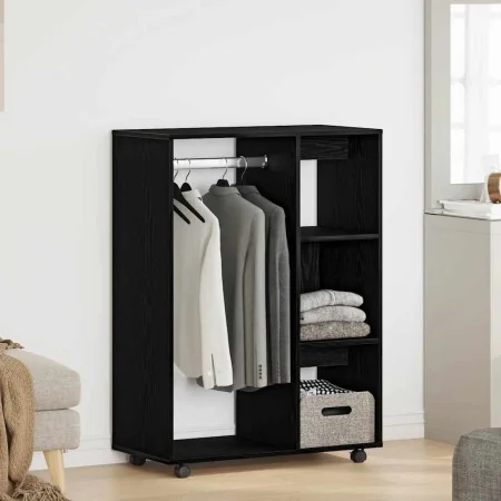 Armario de madera de roble negro 80x40x110 cm by , Wardrobes - Ref: Foro24-862068, Price: 89,18 €, Discount: %