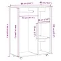 Armario de madera de roble negro 80x40x110 cm by , Wardrobes - Ref: Foro24-862068, Price: 89,18 €, Discount: %