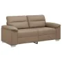 Sofá de 2 plazas de cuero sintético color capuchino 140 cm by , Sofas - Ref: Foro24-4105342, Price: 232,61 €, Discount: %