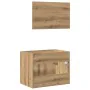 Juego de muebles baño 2 piezas madera ingeniería roble artisan by , Bathroom furniture - Ref: Foro24-862040, Price: 69,38 €, ...